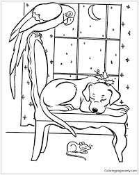 Mice, cats, dogs, horses, penguins, bears, elephant, turtle, beaver and bird. Animal On Christmas Night Christmas Coloring Pages Christmas Coloring Pages Coloring Pages For Kids And Adults