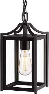 Incorporate a wall sconce by your main entrance to add some much needed light to the night. Osimir Outdoor Pendant Light 14 Large Modern Outdoor Hanging Porch Light With Adjustable Chain Exterior Outdoor Hanging Light In Black Finish And Clear Glass 2439 1h Amazon Com