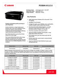 Free delivery and returns on eligible orders. Canon Pixma Mg6250 Brochure Manualzz