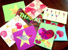 A beautiful card for a gift, birthday, mother's day, spring, or get well soon card. Four Simple Cards Kids Can Make Homemade Thank You Cards From Toddlers And Kids