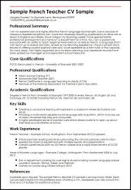 Speaking of resumes, you might be interested in passing curriculum vitae instead. French Teacher Cv Example Myperfectcv