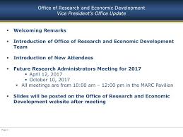 Office Of Research And Economic Development Research