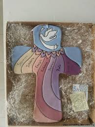 Art C71 Crocifisso Spirito Santo Cm 33 Biglietti Auguri Cresima Fai Da Te Bomboniere Segnalibri A Punto Croce
