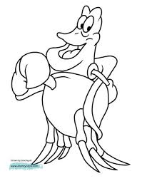 Free printable ariel and flounder are swimming together coloring page for kids to download, the little mermaid coloring pages Little Mermaid Coloring Pages Learny Kids