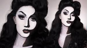 black and white drag makeup tutorial