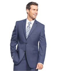 Perry Ellis Blue Sharkskin Slim Fit Suit Suits Suit Separates Men Macy S Slim Fit Suit Suits Perry Ellis