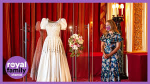 The newlywed chose a white mini dress and silk crepe biker jacket in pale dusty pink emblazoned with 'mrs brooksbank'. Princess Beatrice S Wedding Dress Goes On Display Youtube