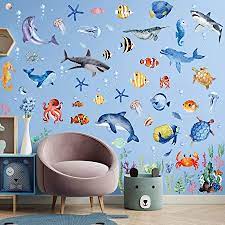 Check spelling or type a new query. Amazon Com Under The Sea Fish Coral Reef Decorative Peel And Stick Wall Sticker Decals Baby