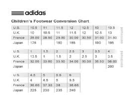 Adidas Infant Shoe Size Chart Cm