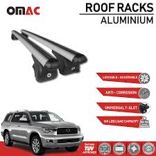 With the all new gobi toyota sequoia roof rack gobi threw tradition to the wind and designed a roof rack with envy to all who sees holding true to the lines of the vehicle. Roof Rack Cross Bar Luggage Carrier Silver Aluminum For Toyota Sequoia Omac Shop Usa Auto Accessories
