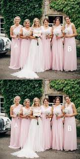 Elegant Pink Two Styles A Line Sleeveless Empire Waist Chiffon Bridesmaid Dresses Evening Dresses Pale Pink Bridesmaid Dresses Pink Bridesmaid Dresses Cheap Bridesmaid Dresses