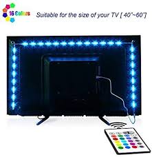 Amazon Com Led Strip Lights Maylit 2m 6 56ft Rgb Led Light Strip For 40 To 60in Tv Lights Bias Lighting Usb Led Light Strip Led Strip Lighting Strip Lighting