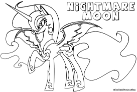 Princess luna as night mare moon, mlp's own version of malificent. Nightmare Moon My Little Pony Coloring Pages Princess Celestia Novocom Top