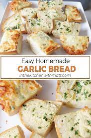 Easy Homemade Garlic Bread In 2021 Homemade Garlic Bread Homemade Garlic Bread Recipe Bread Recipes Sweet