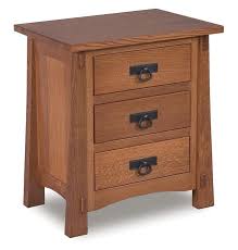 Amish Rockefeller Three Drawer Mission Nightstand Mission Nightstand Amish Furniture Craftsman Furniture