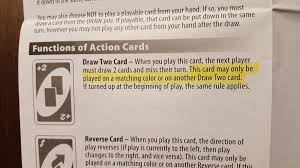 How many cards are in an uno deck? Uno On Twitter Very If Someone Plays A Draw 2 The Next Person Draws 2 Cards And Their Turn Is Skipped The Following Player May Play A Draw 2 If They Wish