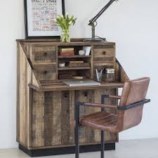 Wood plank desk decor pad home decor diy computer desk. Buy Recycled Wood Plank Bureau Reclaimed Desks Living Furniture