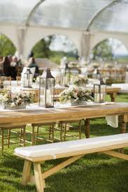 Allow our team to assist type your upcoming picnic. Oheka Castle Wedding From Mel Barlow Dm Events Picnic Table Wedding Picnic Table Decor Outdoor Wedding Centerpieces