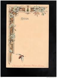 Art Nouveau Menu Art Nouveau Weddings Art Nouveau Wedding Art