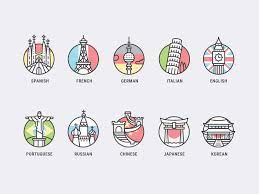 Color Language Icons For Drops App Language Icon Drop App Icon