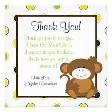 The Best Baby Shower Thank You Ever Baby Thank You Cards Generic Baby Shower Monkey Baby Shower Invitations