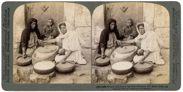Women Grinding at the Mill, Palestine