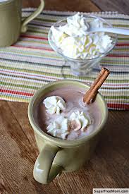 Microwave water on high for 1 to 1 1/2 minutes. Homemade Sugar Free Vanilla Cinnamon Hot Chocolate Dairy Free Option