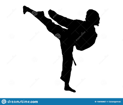 Taekwondo taekwondo silhouette karate silhouette silhouette symbol icon element sketch people black outline modern decoration gesture posture woman person human fashion background. Siluet Pinok Taekvondo Stokovoe Izobrazhenie Izobrazhenie Naschityvayushej Siluet 156068821