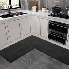 Chances are you'll found one other memory foam kitchen rugs higher design ideas. Kitchen Rug Set Leevan Memory Foam Kitchen Comfort Mat Super Soft Rug Microfiber Flannel Area Runner Rugs Non Slip Backing Washable Bathroom Rug Set Of 2 Pcs 15 X23 15 X47 Black Buy Online At Best Price