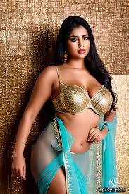 Image of see through saree, perfect boobs, black hair, thick indian lady -  spicy.porn
