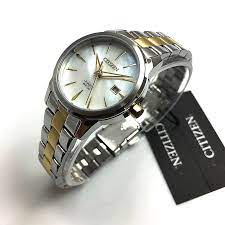 Find the latest designer fashion &. Women S Citizen Two Tone Steel Case Pearl Dial Watch Eu6074 51d