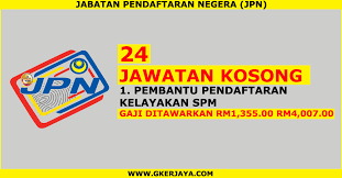Check spelling or type a new query. Jawatan Kosong Pembantu Pendaftaran Gred Kp19 Terkini