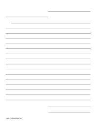 Standard lined writing paper (illustration) free. Penmanship Paper