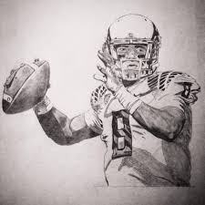 Set up a table outside and keep kids of all ages occupied with these spring pictures to color. Marcus Mariota Drawing Oregon Ducks Football Go Ducks Oregonducks Art Drawing Oregon Ducks Football Football Art Oregon Ducks