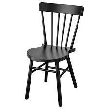 Made from thick jeans fabric, wooden frame and metal. Norraryd Chair Black Ikea