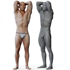 How to draw the male torso from the front. Male 02 Anatomy Reference Pose 08