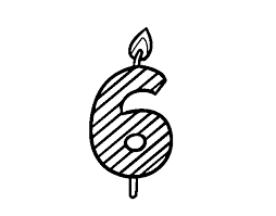 Birthday cake coloring page is a part of category 'birthday coloring pages'. 6 Years Old Coloring Page Coloringcrew Com