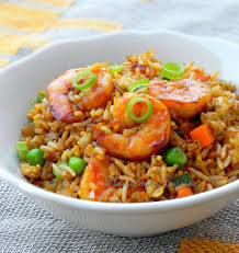 Riz Saute Aux Crevettes Plat Avec Du Riz Riz Saute Cuisine Asiatique