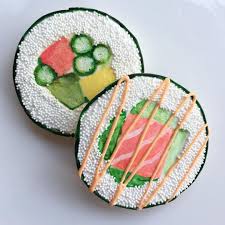 Sushi Cookies Sushi Cake Sugar Cookies Decorated Japanese Cookies