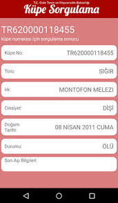Kupe Sorgulama Indir Android Hayvan Kupe Sorgulama