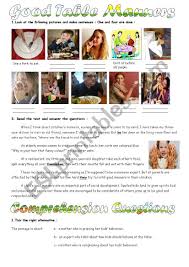 Table Manners Worksheet Table Manners Vocabulary Worksheets Teaching Strategies