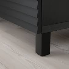 Besta Storage Combination With Doors Black Brown Stockviken Stubbarp Anthracite Ikea In 2021 Adjustable Shelving Ikea Soft Closing Hinges