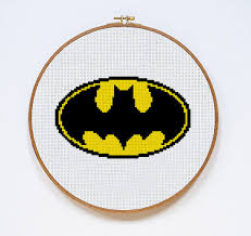 Batman Logo Digital Download Geek Cross Stitch Pattern Comic Books Pattern