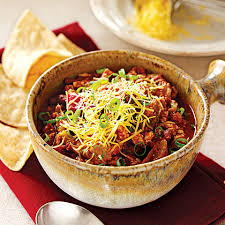 A stew full of not only chicken and potatoes but carrots, onion, mushrooms, mixed veggies and a smattering of herbs and spices. Low Fat Chicken Chili Recipe Myrecipes