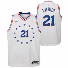 Watch from anywhere online and free. Nike Nba Philadelphia 76ers Joel Embiid Jugend Swingman Trikots City Edition Mannschaften Aus Usa Sports Gb