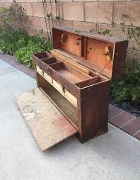 Vintage Handmade Tool Box Tool Storage Antique Wood Tool Etsy Wood Tool Box Wood Tool Chest How To Antique Wood