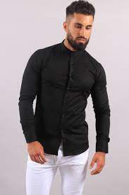 Quantité de chemise col mao noir. Chemise Homme Cintre Noir Col Mao Pas Cher 202 Pour 29 90