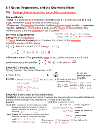 2, or by expressing the ratio as a fraction: 6 1 Ratios Proportions And The Geometric Mean