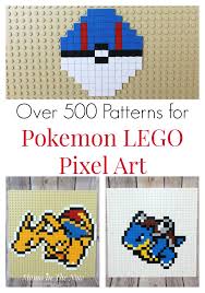 Over 500 Fun Pokemon Templates And Patterns For Pixel Art Perfect For Lego Building Inspiration For Tweens And Teens Pixel Art Lego Mosaic Lego Art
