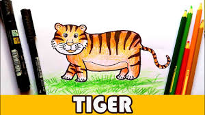 Maybe you would like to learn more about one of these? How To Draw A Tiger Easy Cartoon Tiger Animal Tutorial For Kids Youtube